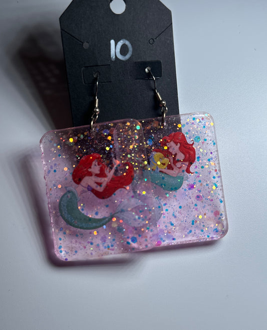 Under the Sparkle – Mermaid Resin Earrings