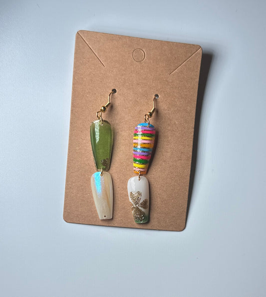 Lucky Charms-Handmade Press-On Nail Earrings