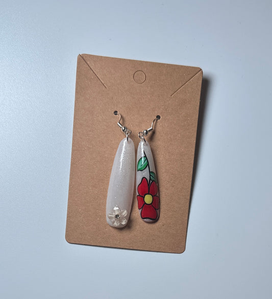 Flora Pop-Handmade Mismatched Nail Earrings