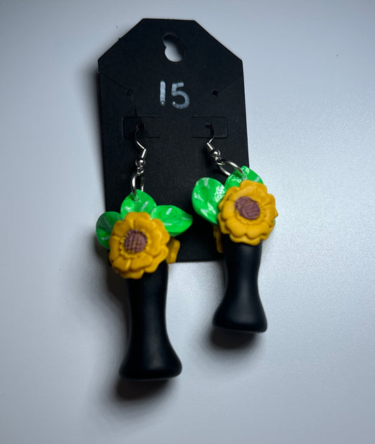 LBN “Sunshine in a Vase” Clay Statement Earrings-Handmade