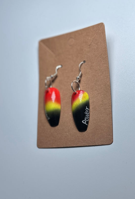 Power Statement-Handmade Nail Earrings – Pan-African Inspired