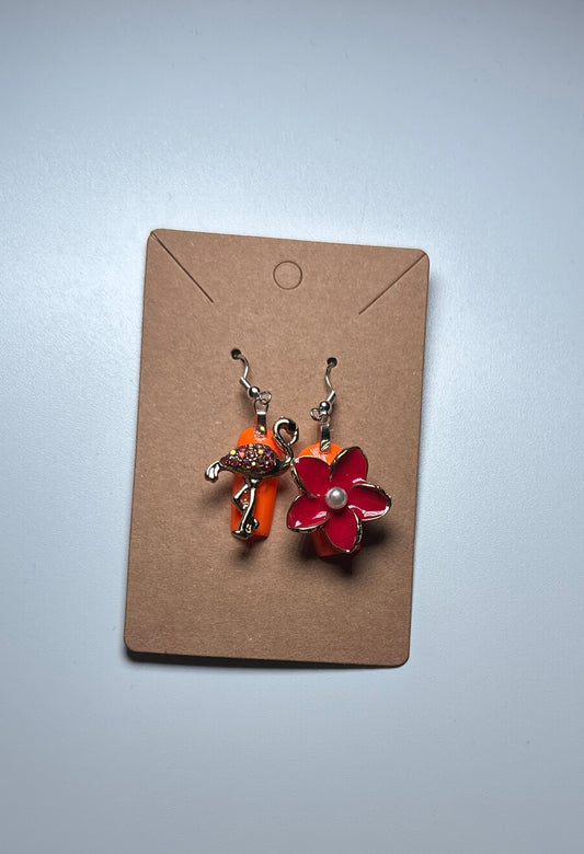 Island Glow-Handmade Press-On Nail Earrings