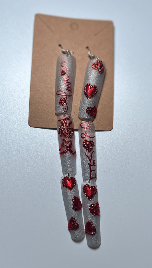 It’s Love - Handmade Statement Nail Earrings