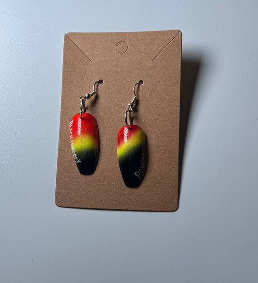 Black History Power - Handmade Nail Earrings