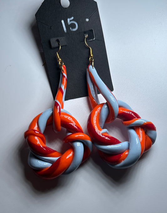 Twist & Shout Glossy-Handmade Clay Knot Earrings