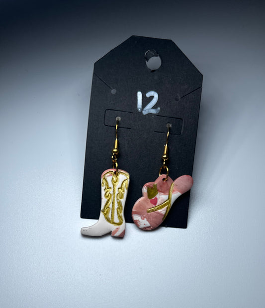 Cowgirl Crush-Mismatched Clay Earrings