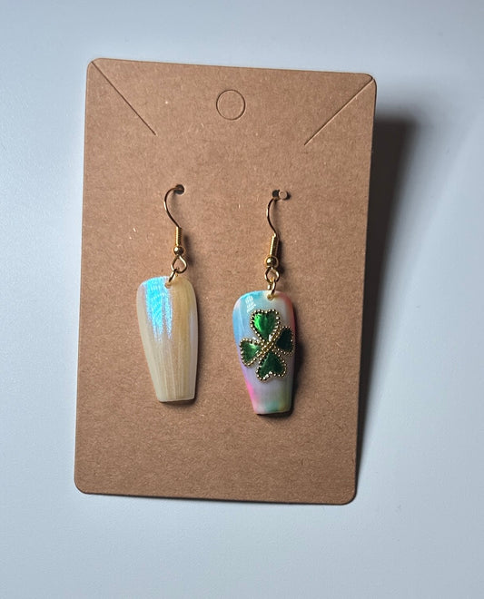 Soft Luck-Handmade Press-On Nail Earrings