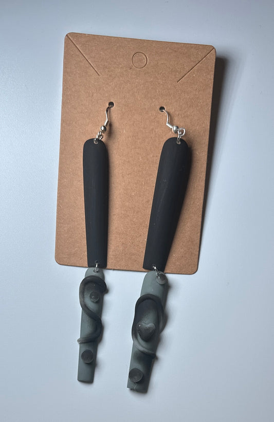 Depth & Detail-Handmade Press-On Nail Earrings