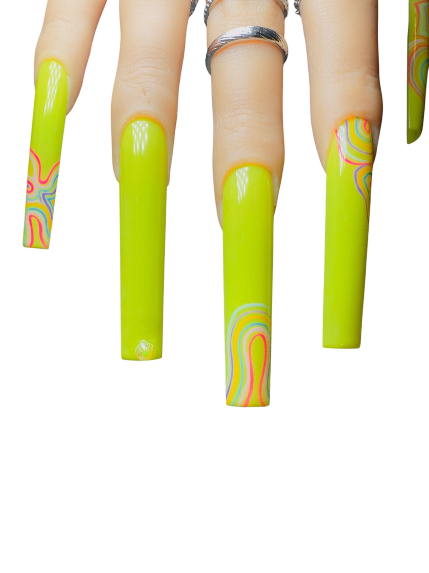 Colorful Swirl Press-On Nails