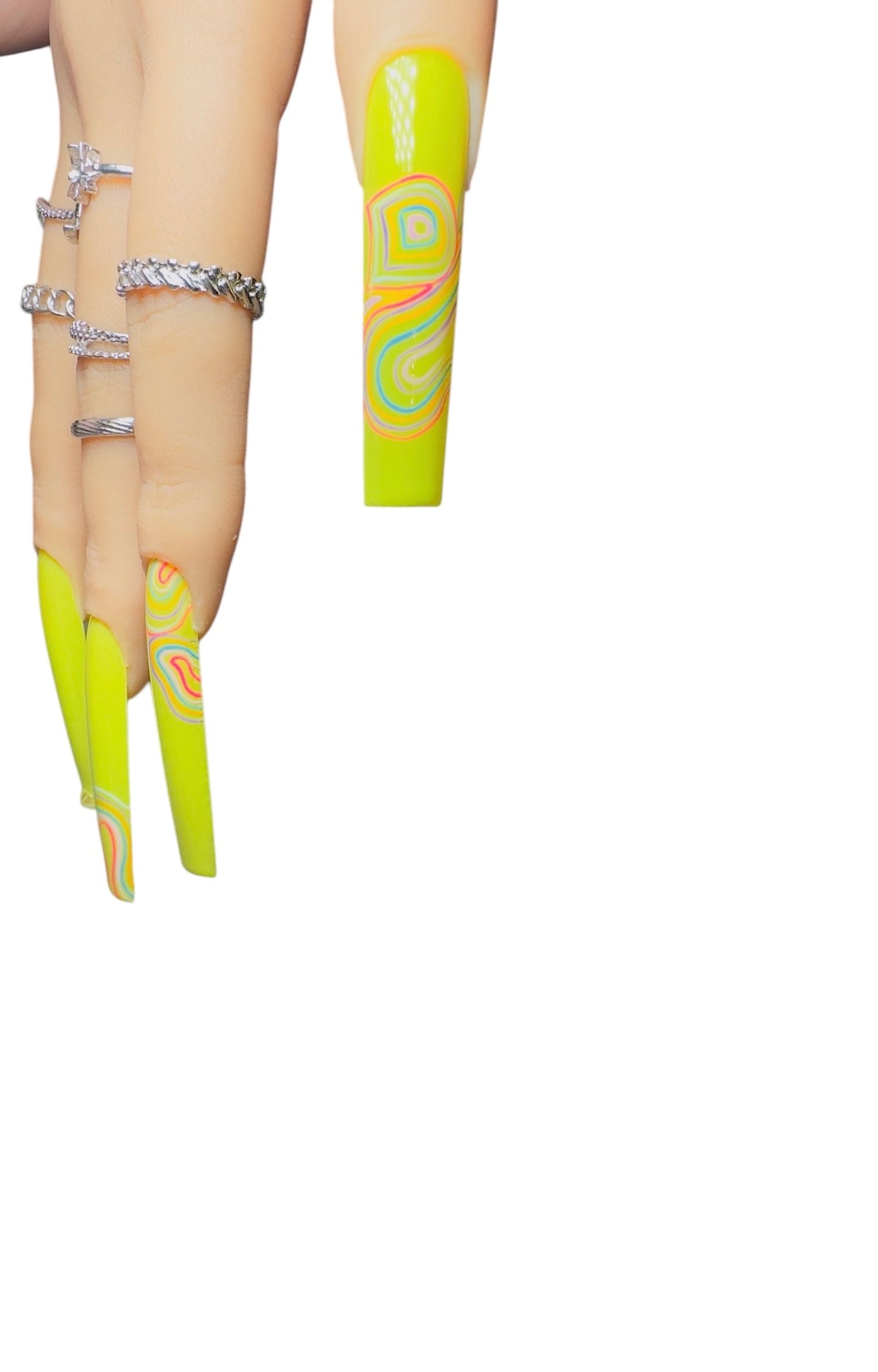 Colorful Swirl Press-On Nails