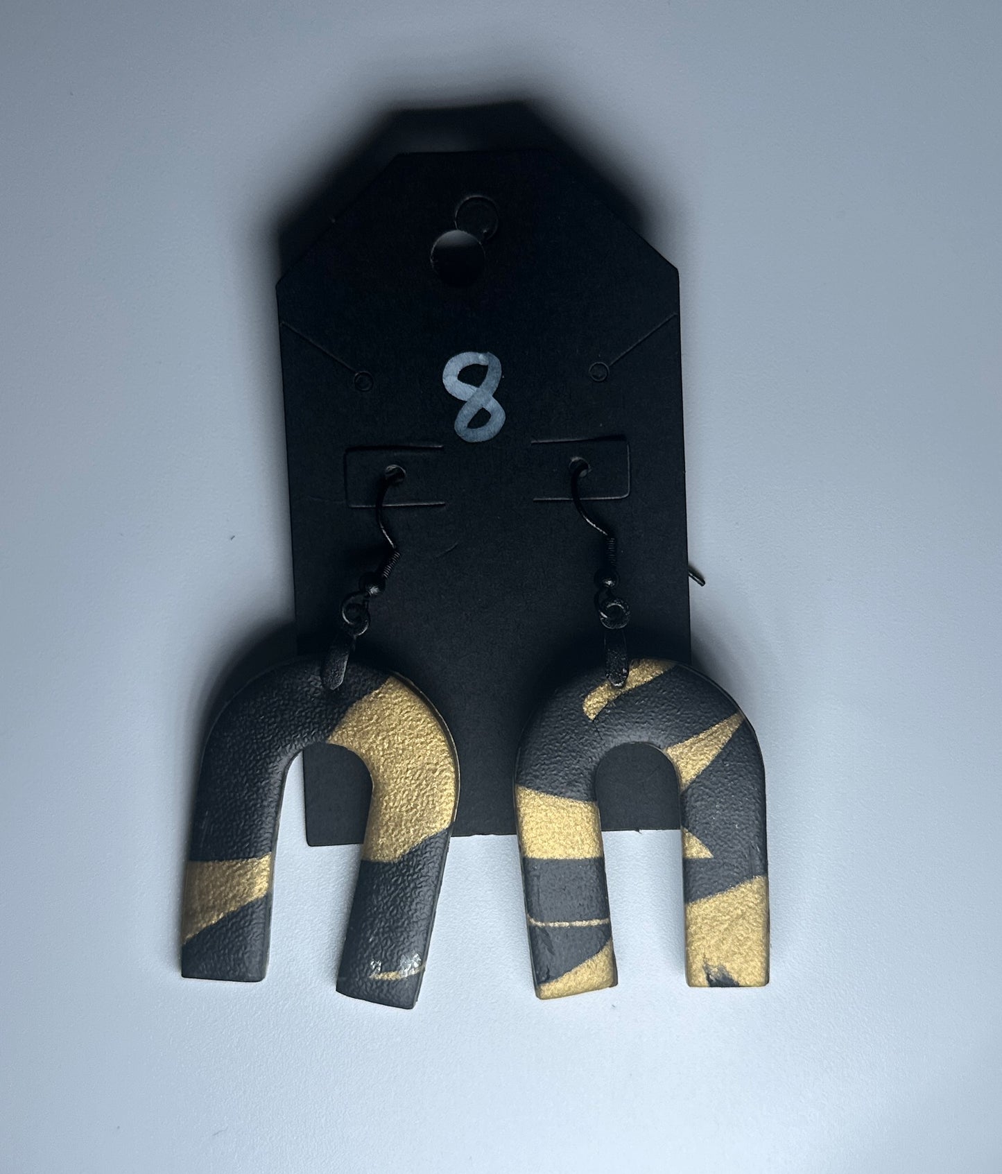 LBN “Golden Gravity” Arch Earrings-Handmade Clay Earrings