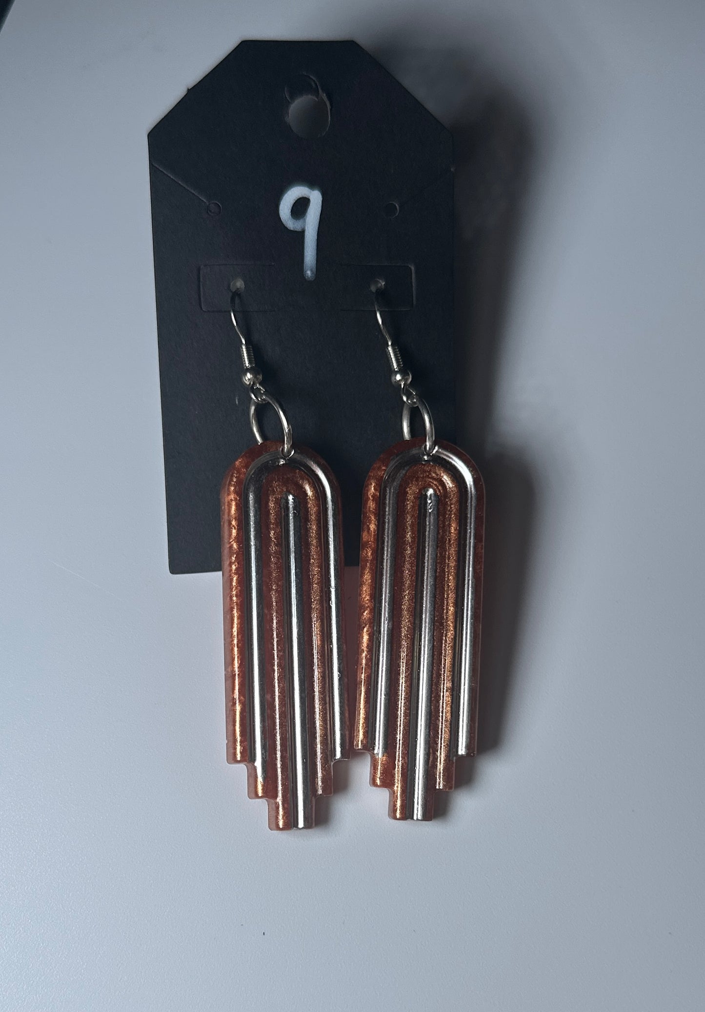 LBN “Copper Luxe” Retro Ladder Earrings-Handmade Clay