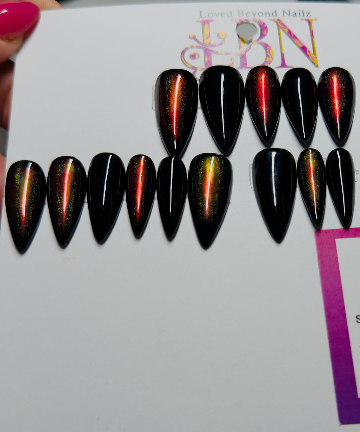 Midnight Ember Press-On Nails-Medium