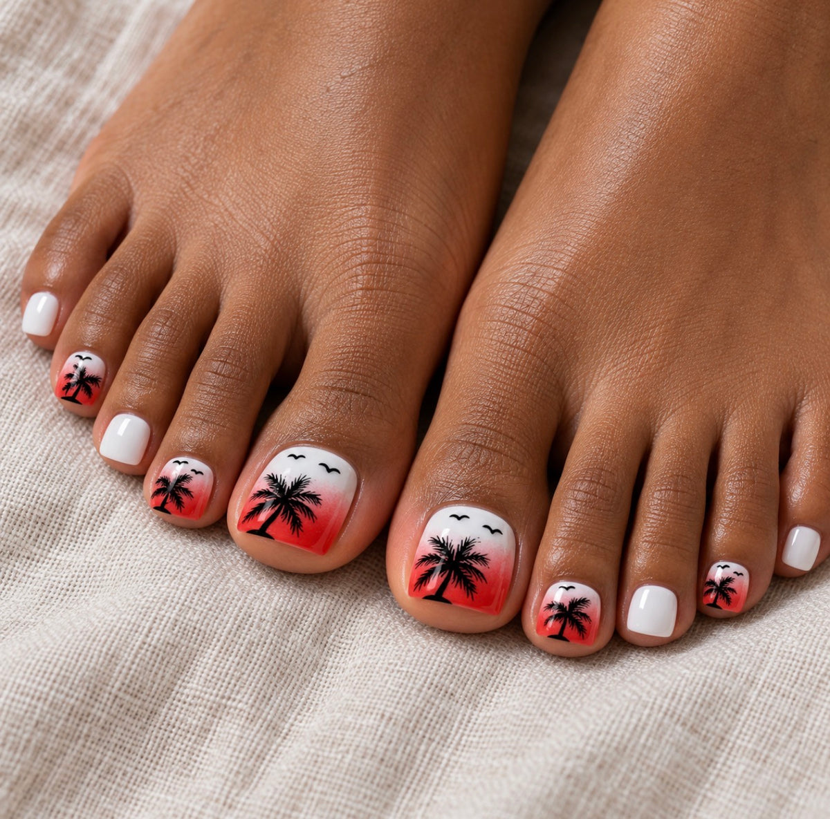 Tropical Sunset Press-On Toenails/Nails