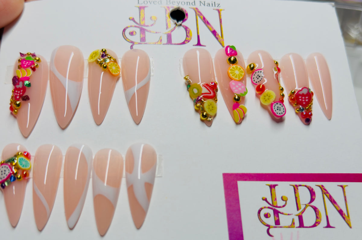 Fruit Cocktail Luxe Press On Nails M/L