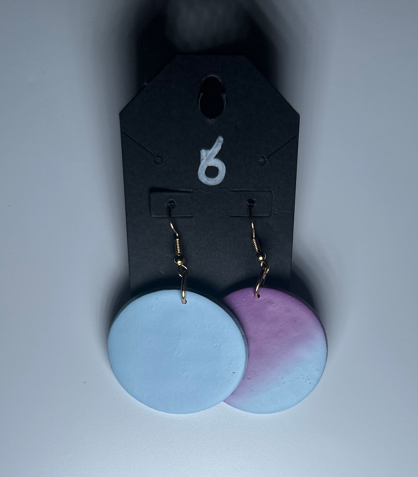 LBN “Dream Drip” Gradient Circle Earrings-Handmade Clay