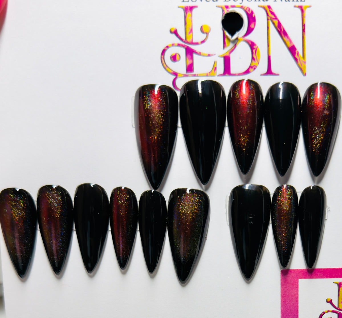 Midnight Ember Press-On Nails-Medium
