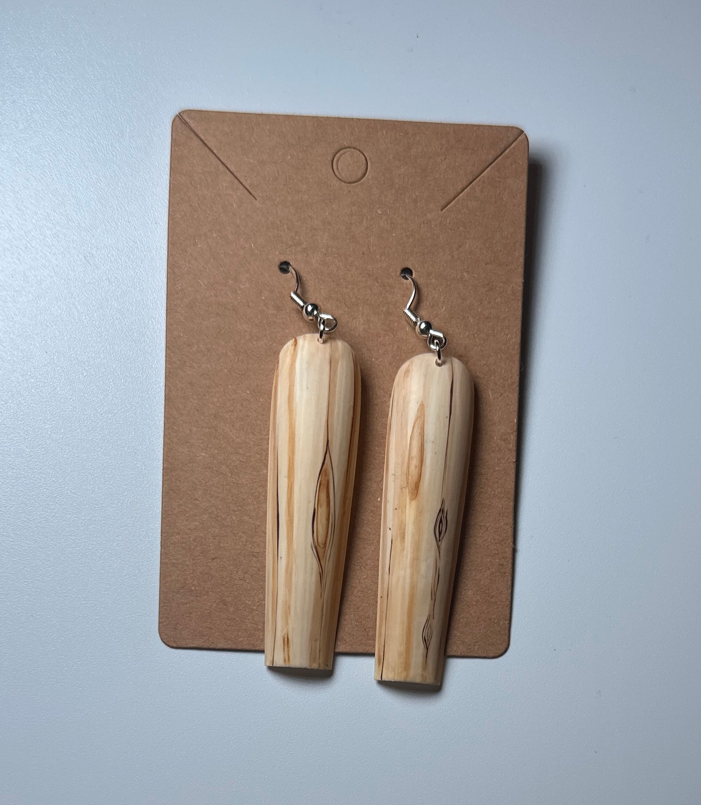Bare Nature-Handmade Faux Wood Nail Earrings