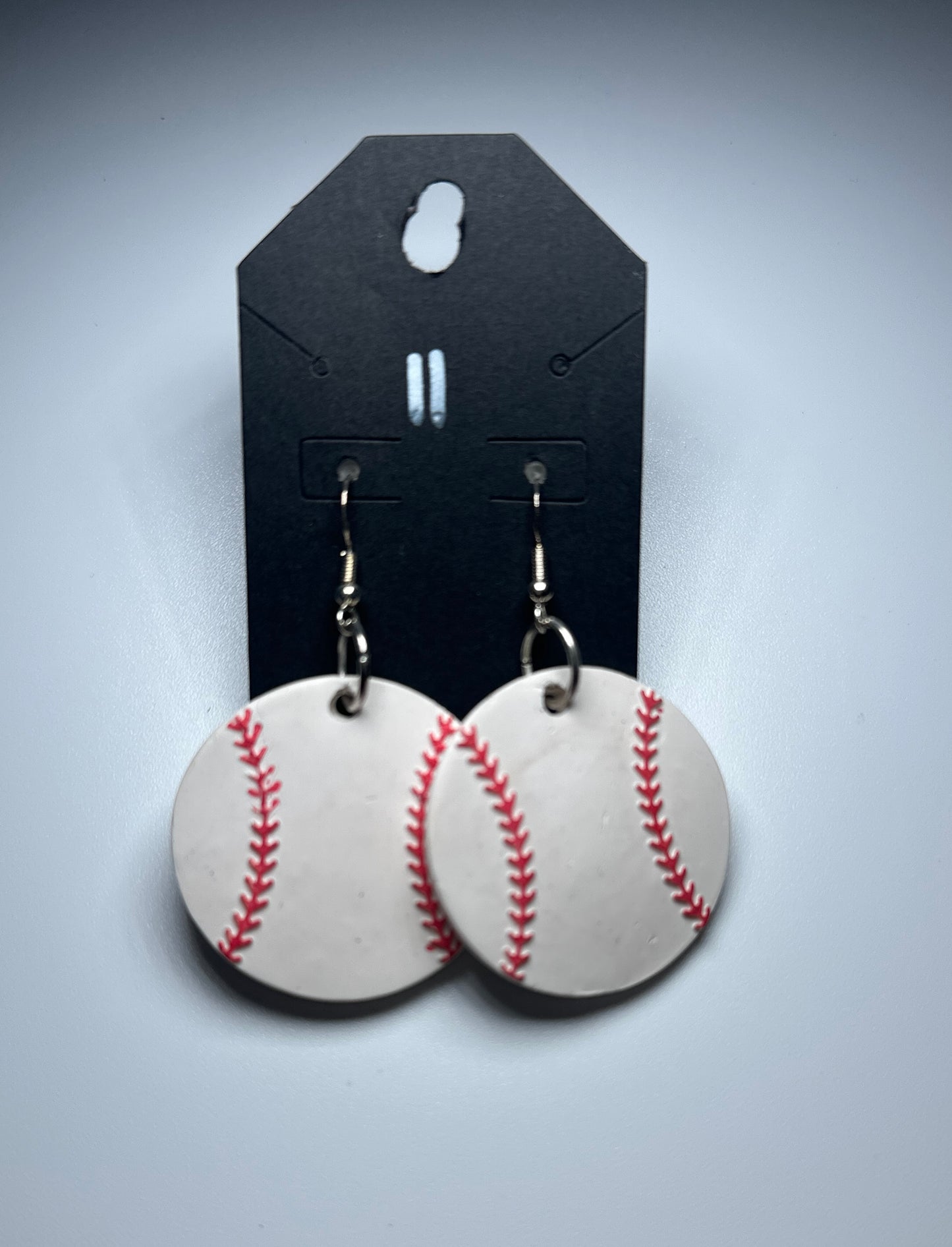 Baseball Earrings – Handmade Sports Fan Jewelry | Clay Dangle Earrings