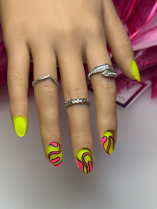 Electric Vibes Press-On Nail Set