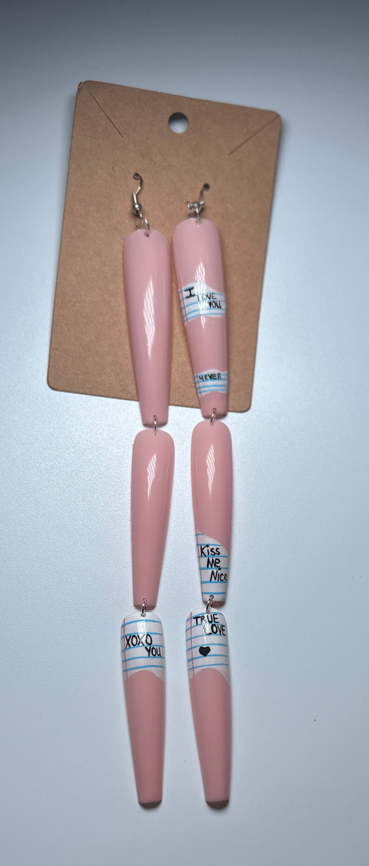 Love Notes Press-On Nail Earrings