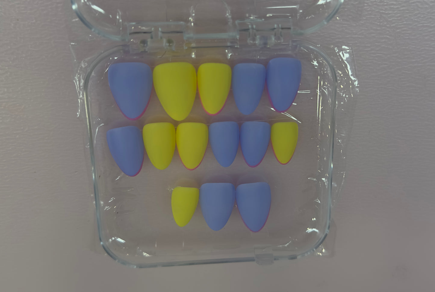 Electric Pastel Pop – Matte Neon Press-On Nails | Austin, TX (Medium/Large, 14pc Set)