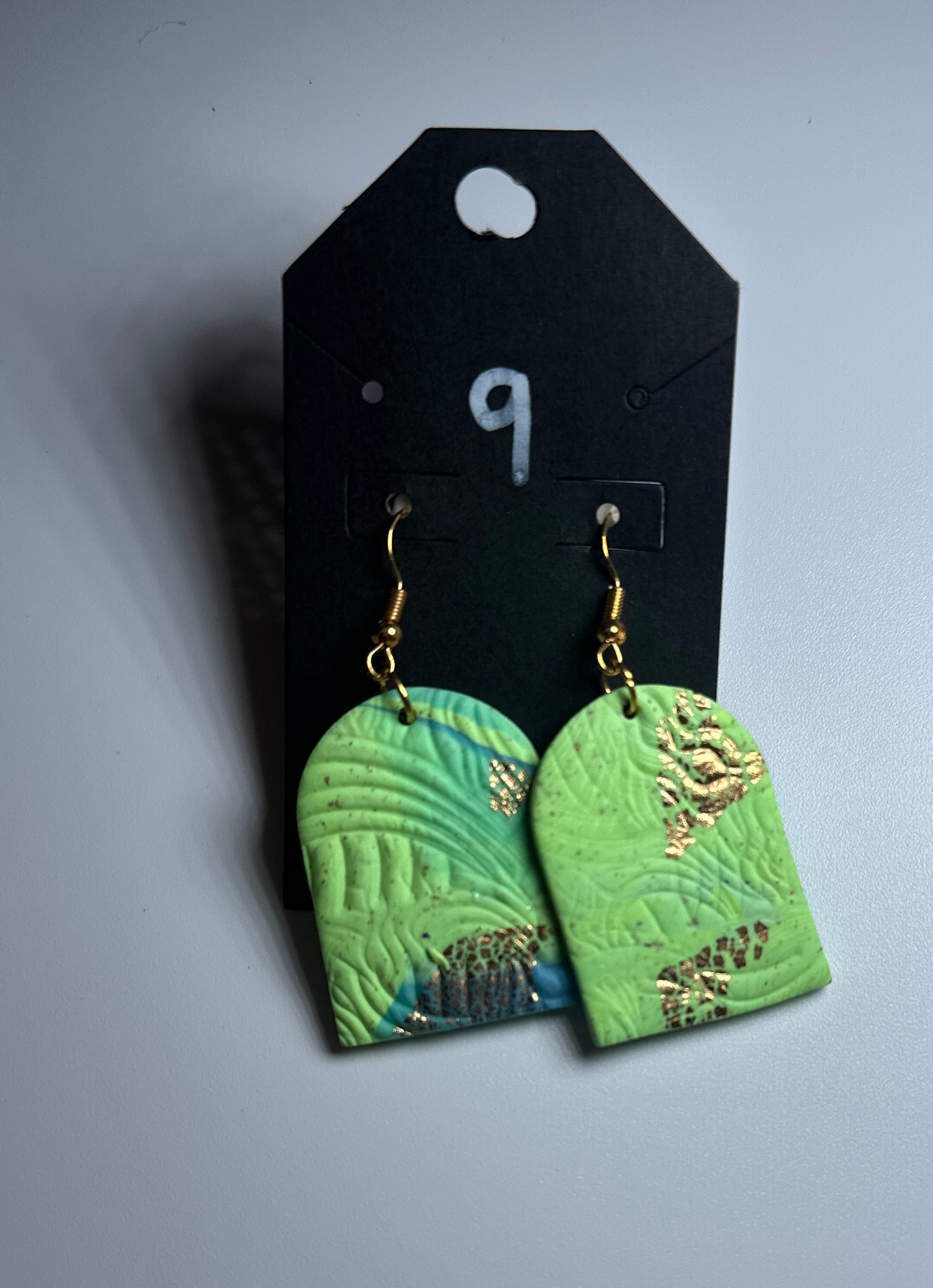 LBN “Garden Gates” Textured Arch-Handmade Clay Earrings