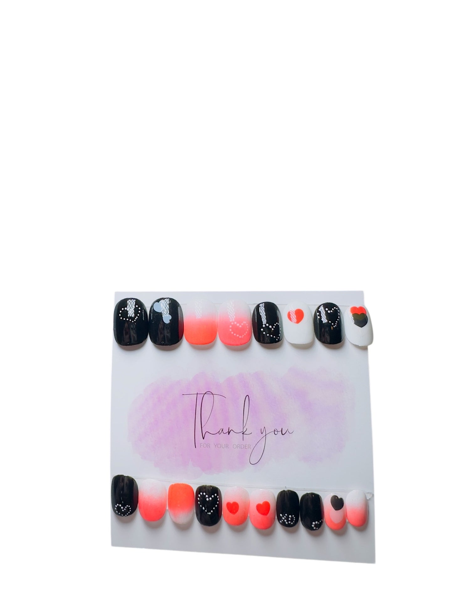 Dot Hearts Press- On Nails - Kids Size (0-9)