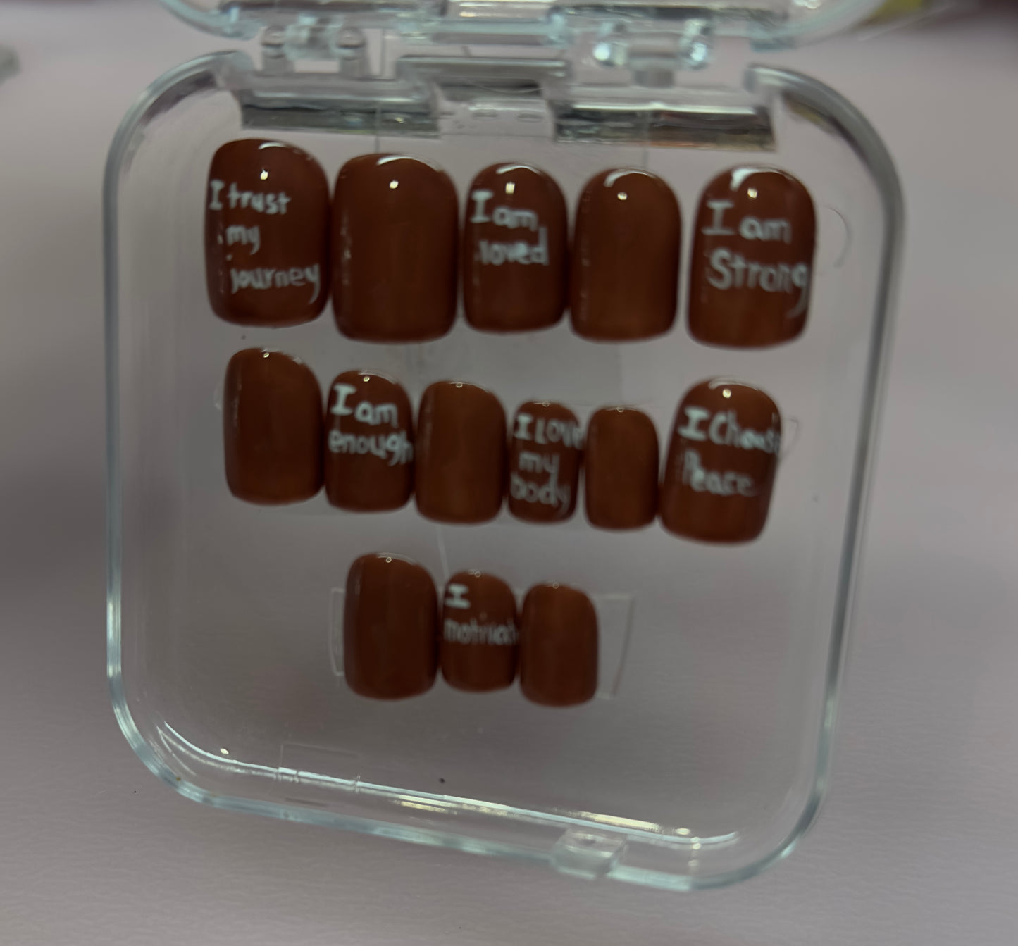 Rooted in Confidence – Affirmation Press-On Nails | Austin, TX (Small/Medium, 14pc Set)