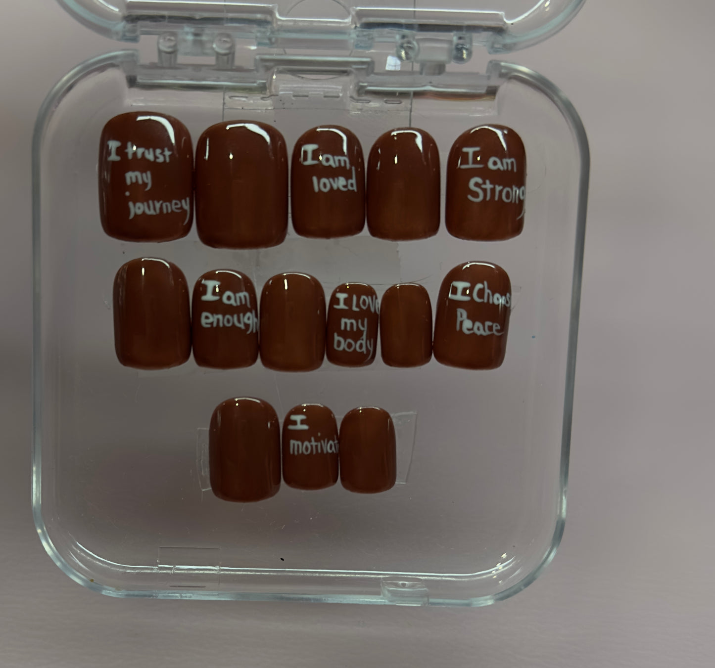Rooted in Confidence – Affirmation Press-On Nails | Austin, TX (Small/Medium, 14pc Set)