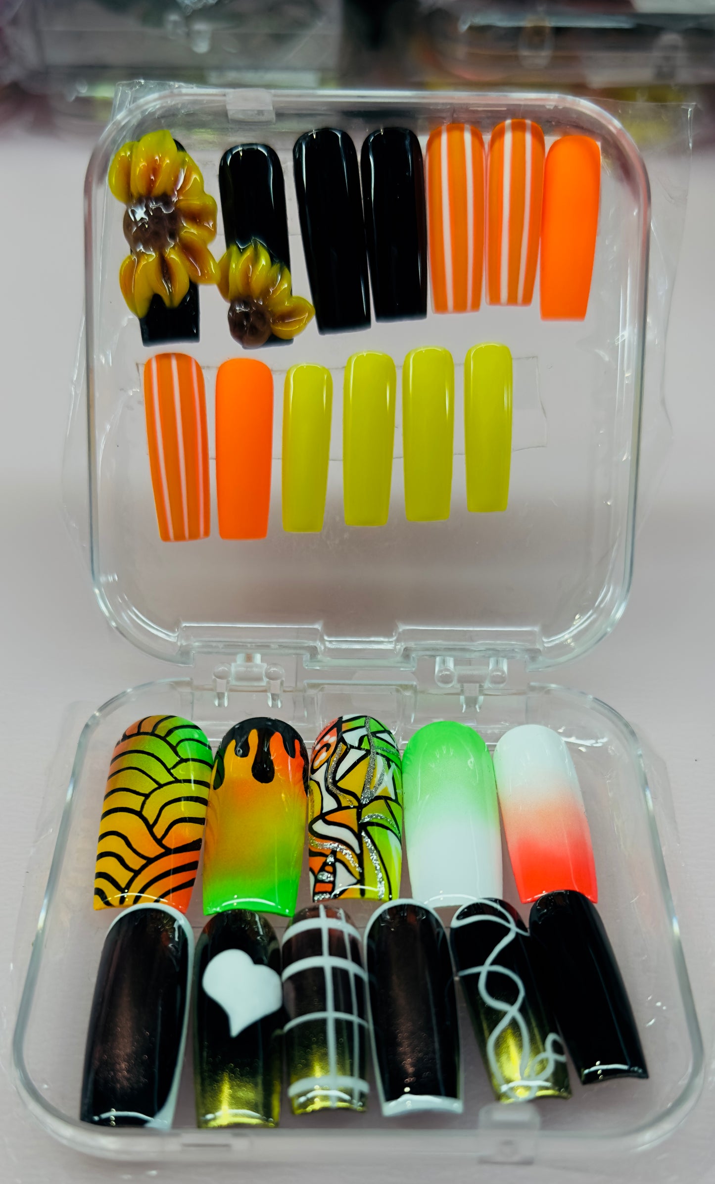 Wild Flower Energy Hand-Painted Press-On Nail Set (0-11) | Austin, TX